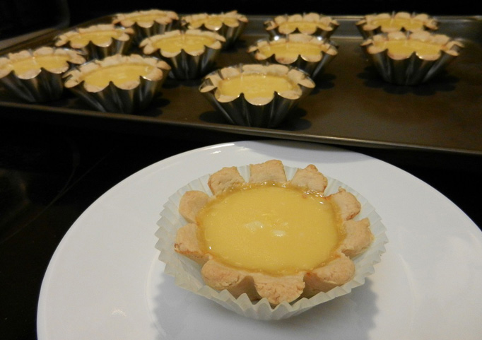 Completed egg tarts. Photo by and courtesy of Karlie Leung