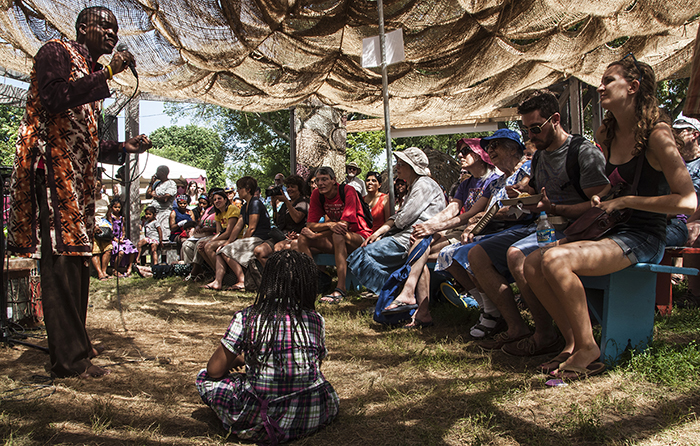 A Zamaleo storytelling workshop at Karibuni.