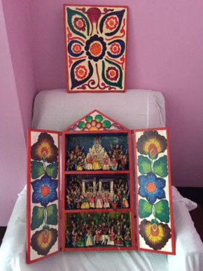 A handcrafted retablo from Alfredo Lopez Morales’s collection. Photo by Jackie Flanagan Pangelinan, Ralph Rinzler Folklife Archives