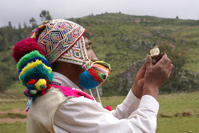Ritual offering to the Pachamama. Photo by Roger Valencia