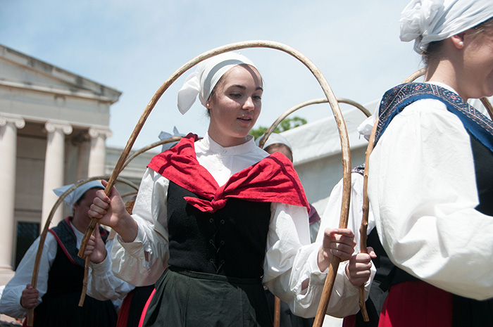 The Oinkari Basque Dancers make their return to the Folklife Festival. Photo by Joe Furgal, Ralph Rinzler Folklife Archives