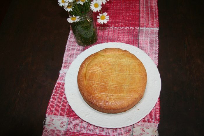 Gâteau Basque baked and plated. Photo by SarahVictoria Rosemann